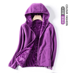 Reversible Fleece Hoodie for Men and Women, Warm