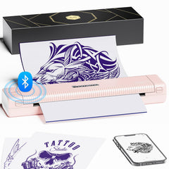 Phomemo TP81 Ultra (Upgraded) Tattoo Stencil Printer Thermal Tattoo Printer with 10pcs Transfer Paper Tattoo Printer for Tattoo Artists & Beginners Compatible with TabletSmartphone & PCPink