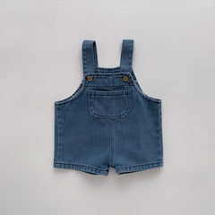Toddler Girls Summer Clothing Set: Tee & Denim Overall