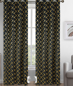 Bronzing Black Curtain Panel for Home Decor and Blackout