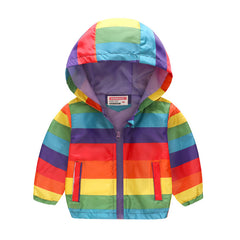 Trendy Spring Summer Kids Jacket with Hood and Print