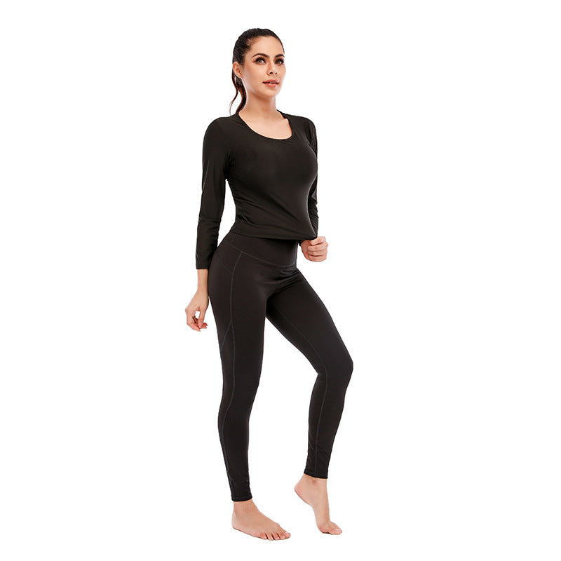 Women's Silver Sweat Yoga Set | Long Sleeve Sauna Suit | Sizes L-5XL