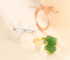925 Sterling Silver DIY Ring with Beeswax Amber Turquoise