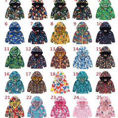 Trendy Spring Summer Kids Jacket with Hood and Print