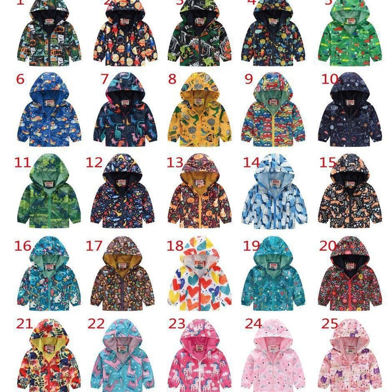Trendy Spring Summer Kids Jacket with Hood and Print