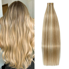 WindTouch Tape in Hair Extensions Mixed Bleach Blonde 100% Human Hair Extensions 18Inch #18p613 40g