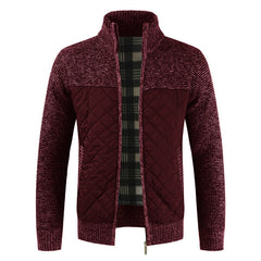 Slim Fit Stand Collar Zipper Jacket for Men