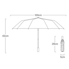 Retro Windproof UV-Resistant 16-Rib Folding Umbrella