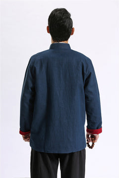 Linen Tang Suit Cardigan for Men