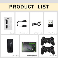 Wireless 2.4G HD Game Arcade with Dual Controllers