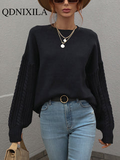 Women's Vintage Knitted Green Wool Sweater
