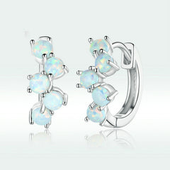 S925 Silver Dreamy Bubble Earrings with Colorful Opal