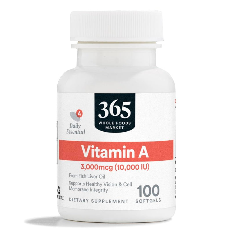 365 by Whole Foods Market Vitamin A 10K IU 100 Softgels