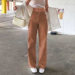 Trendy Wide Leg Slim Fit Ladies Jeans