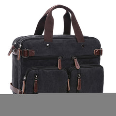 Large 3-in-1 Canvas Business Bag for 17-inch Laptop