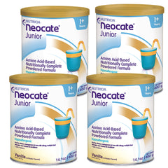 Nutricia Neocate Junior - Hypoallergenic Dairy-free Amino Acid-Based Formula - Formula for 1+ Years - For Toddlers Kids & Teens - Powdered Formula - Vanilla - 14.1 oz can (Case of 4)