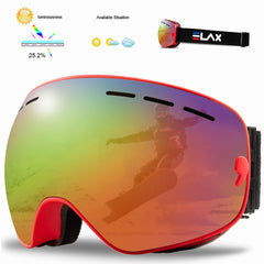 ELAX Double Layer Anti-Fog Ski Goggles for Snow Sports