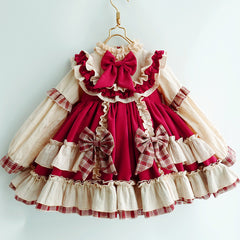 New Girls' Lolita Dress - Long Sleeve Vintage Style