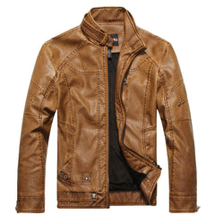 Men's Fleece Lined Leather Jacket