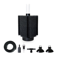 DVHEY 50-60 Gal Aquarium Sponge Filter with Ceramic Media and Bubble Diffuser Quiet Fish Tank Filters fit for Fry Breeding Shrimp Betta Fish Tank