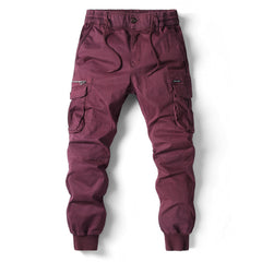 Men's Solid Color Casual Cargo Pants in Multiple Colors