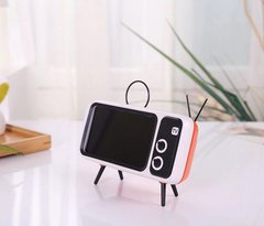PTH800 Retro TV Phone Stand with Mini Bluetooth Speaker
