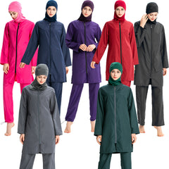 2019 Women's Lightweight Modest Swimwear Set with Hoodie