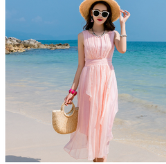 Slim Fitting White Silk Maxi Dress