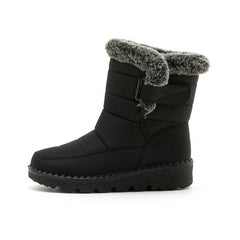 Women's Waterproof High-Cut Faux Rabbit Fur Boots