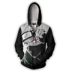 Hooded Naruto Print Sweatshirt