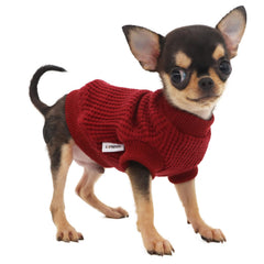 LOPHIPETS Lightweight Dog Sweaters for Puppy Small Dogs Puppy Chihuahua Yorkie Clothes-Red/XS