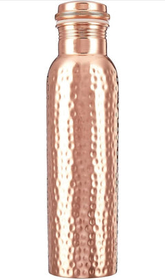 2activelife 100% Pure Copper Water Bottle - 25.36 Fl Oz/750Ml - Handmade Leak Proof Vessel For Drinking With Ayurvedic Health Benefits for Sports Fitness Yoga Gym Office Hiking Outdoor -