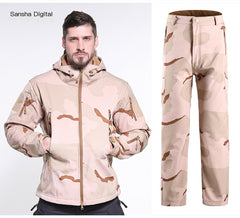 Men's Waterproof Camouflage Fishing Jacket and Pants Set