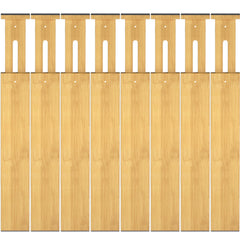 Ryqtop Bamboo Drawer Dividers17-22" Adjustable Kitchen Drawer Organizer for Clothes8 Pack Expandable Drawer Organization Separators for BedroomBathroomDresser and OfficeNatural