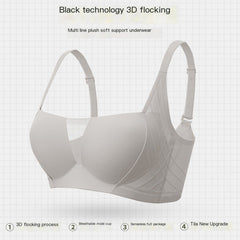 3D Velvet Thin Jelly Bra with Soft Support for Women