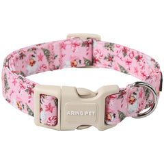 ARING PET Christmas Dog Collar-Cotton Pink Santa Claus Dog Collar Adjustable Christmas Tree Pet Collars Puppy Collar with Quick Release Buckle for Girl&Boy Dogs