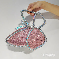 Luxury Rhinestone Butterfly Clutch Bag for Women
