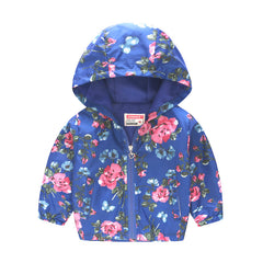 Trendy Spring Summer Kids Jacket with Hood and Print