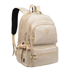 Waterproof Dual-Shoulder Backpack with Monkey Charm
