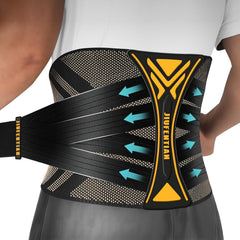 JIUFENTIAN Back Braces for Lower Back Pain with Support System - Copper Back Brace for Herniated Disc-Lumbar Support for Sciatica ScoliosisHeavy Lifting-Kidney Belts for Sport(2X-Large)
