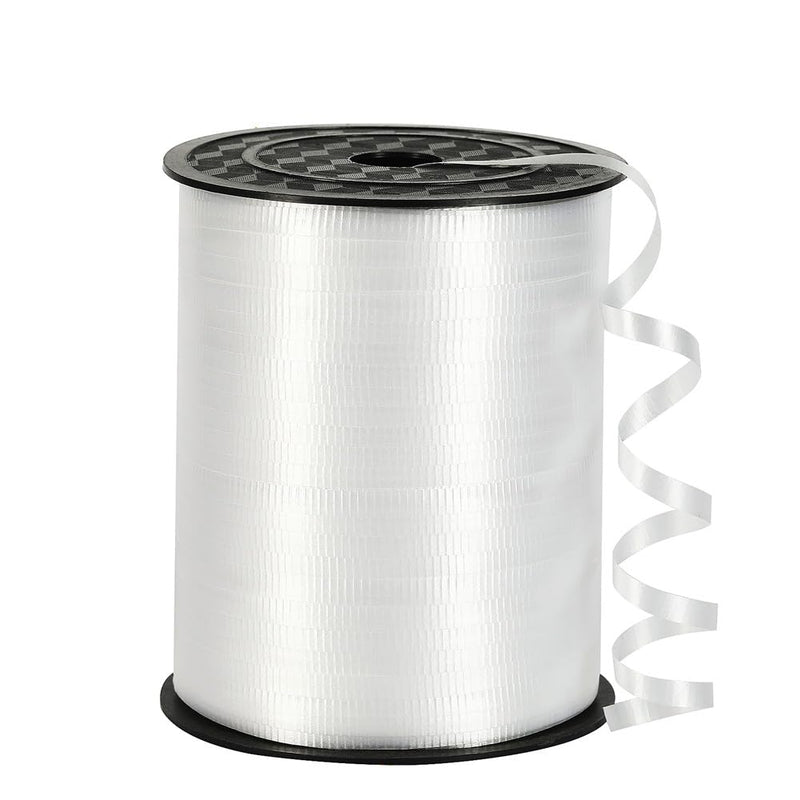 White Curling Ribbon3/16 inch x 500 Yard Crimped White Curling Ribbon for Gifts Wrapping Birthday Florists Crafting