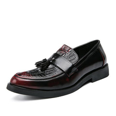 Luxury Crocodile Skin Leather Loafers for Men