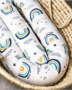 Cotton Rainbow Print Bumper Bed Long Pillow