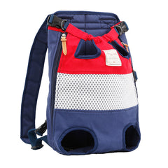 Striped Mesh Dog Backpack for Travel and Hiking