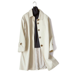 Two-Color Single-Breasted Coat