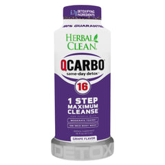 Herbal Clean - QCarbo16 Same-Day Detox Drink Grape Flavor (16 fl oz)