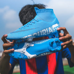 Men's White Football Shoes for Artificial Grass Training