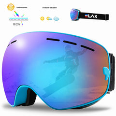 ELAX Double Layer Anti-Fog Ski Goggles for Snow Sports