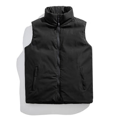 Lightweight Double-Sided Fashion Vest with Standing Collar