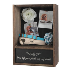 J JACKCUBE DESIGN Pet Memorial Shadow Box Memorial Gift Frame Pet Urn for Ashes Display Case for Dogs & Cats Remembrance Memory Keepsake -MK1077A